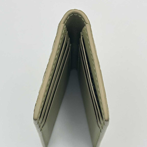 Bottega Veneta Intrecciato Flap Card Case - Olive Green