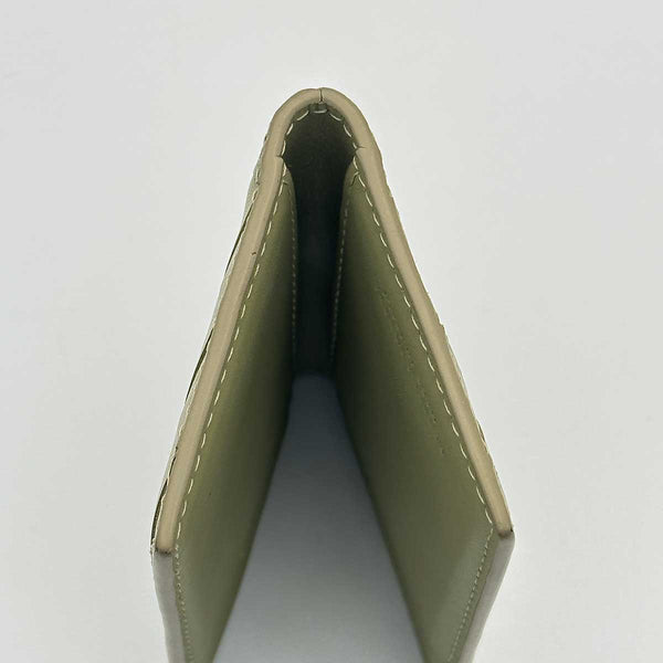 Bottega Veneta Intrecciato Flap Card Case - Olive Green