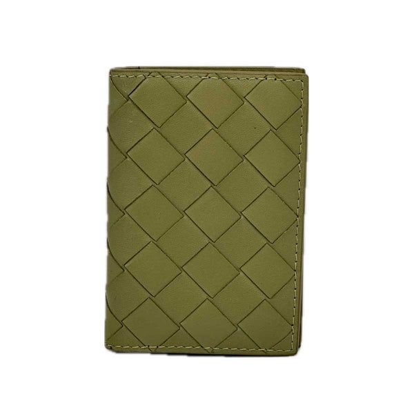 Bottega Veneta Intrecciato Flap Card Case - Olive Green