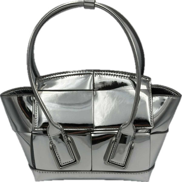 Bottega Veneta Mini Arco Tote Bag - Metallic Silver
