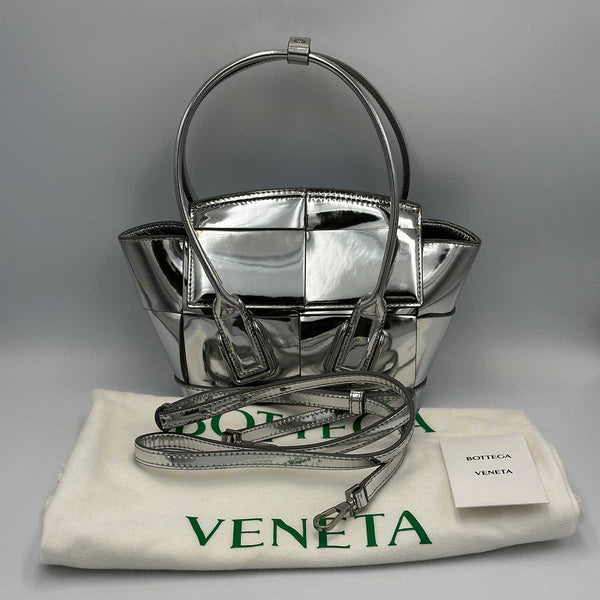 Bottega Veneta Mini Arco Tote Bag - Metallic Silver