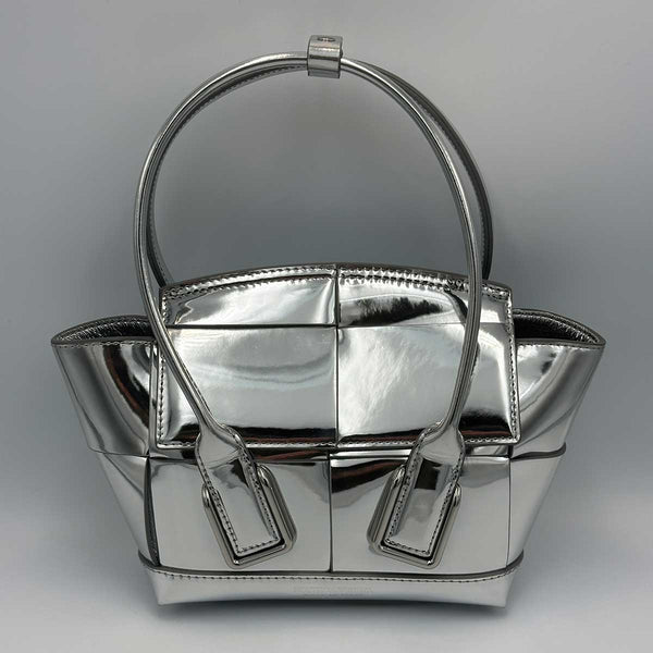 Bottega Veneta Mini Arco Tote Bag - Metallic Silver