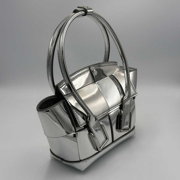 Bottega Veneta Mini Arco Tote Bag - Metallic Silver