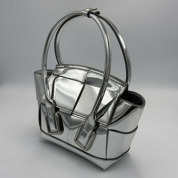 Bottega Veneta Mini Arco Tote Bag - Metallic Silver