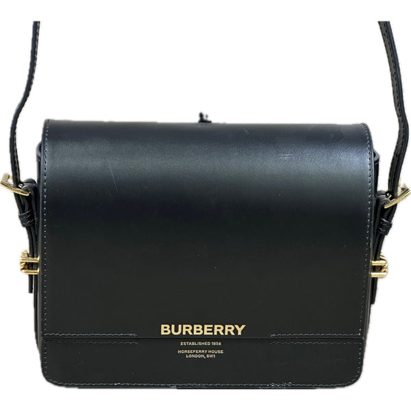 Burberry Grace Crossbody Bag, Small - Black Leather