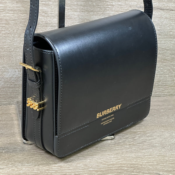 Burberry Grace Crossbody Bag, Small - Black Leather