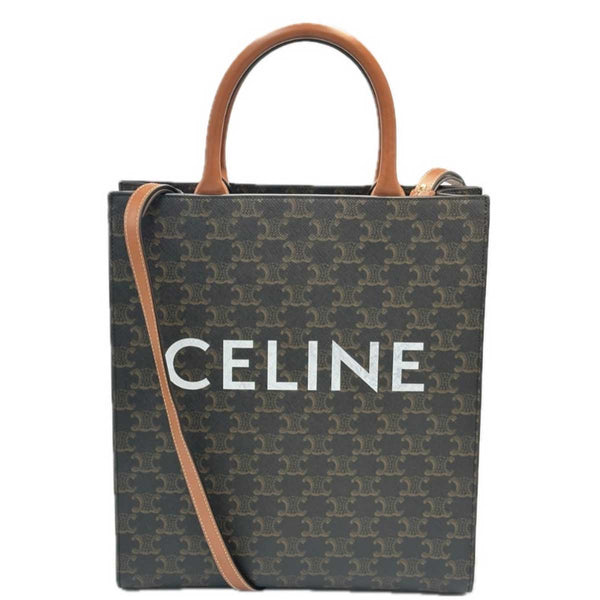 Celine Vertical Cabas Tote Triomphe Coated Canvas - Small