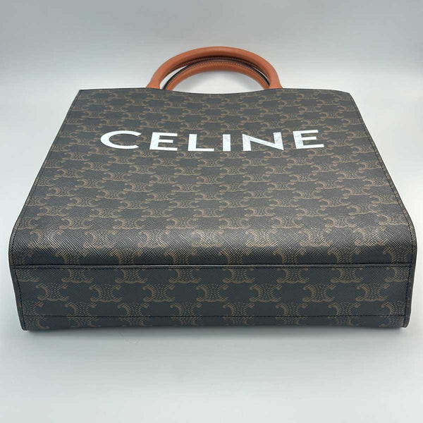 Celine Vertical Cabas Tote Triomphe Coated Canvas - Small