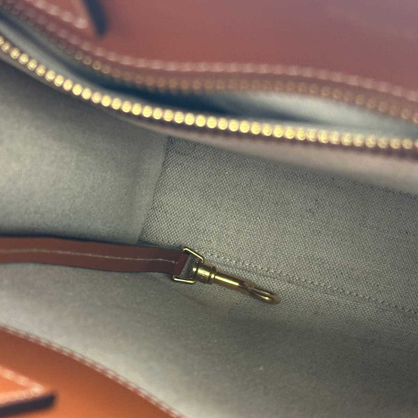 Celine Vertical Cabas Tote Triomphe Denim and Leather