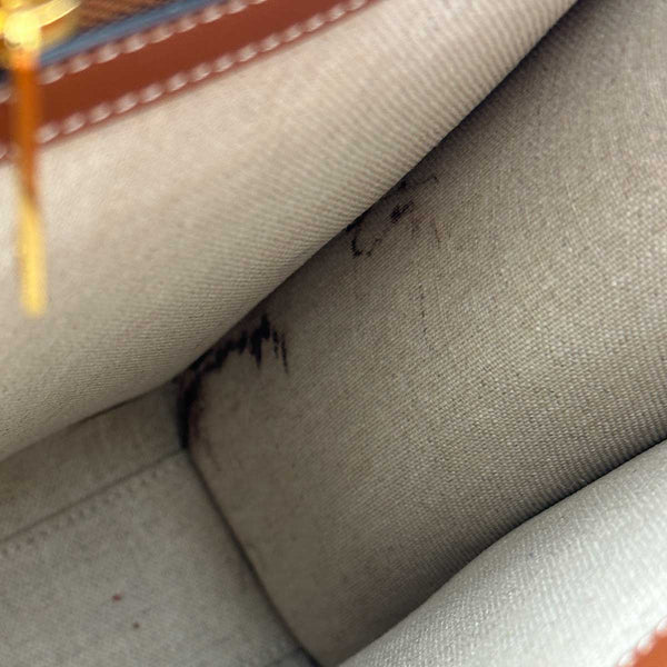 Celine Vertical Cabas Tote Triomphe Denim and Leather