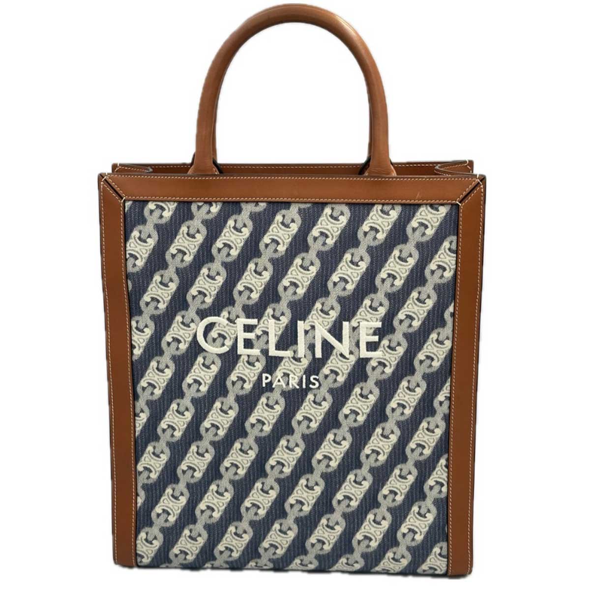 CELINE カバ CELINE カバ 16 セーズ トートバッグ 本革 チャーム付き CABAS (CELINE