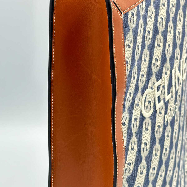 Celine Vertical Cabas Tote Triomphe Denim and Leather