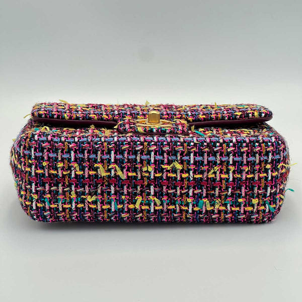 Chanel Multicolor Quilted Tweed Mini Classic Flap Bag