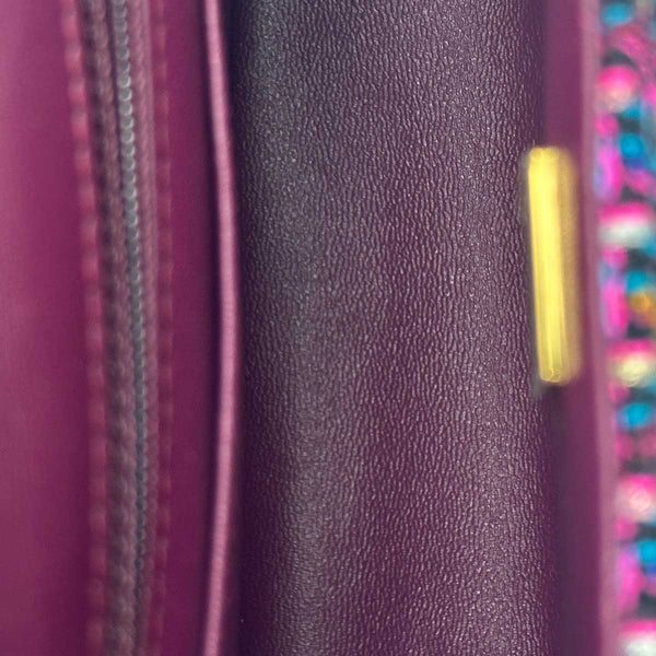 Chanel Multicolor Quilted Tweed Mini Classic Flap Bag