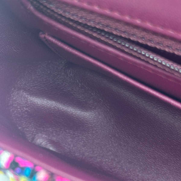 Chanel Multicolor Quilted Tweed Mini Classic Flap Bag