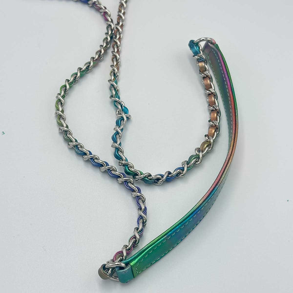 Chanel PVC Patent Calfskin Patent Lambskin Small CC Vanity Case - Green