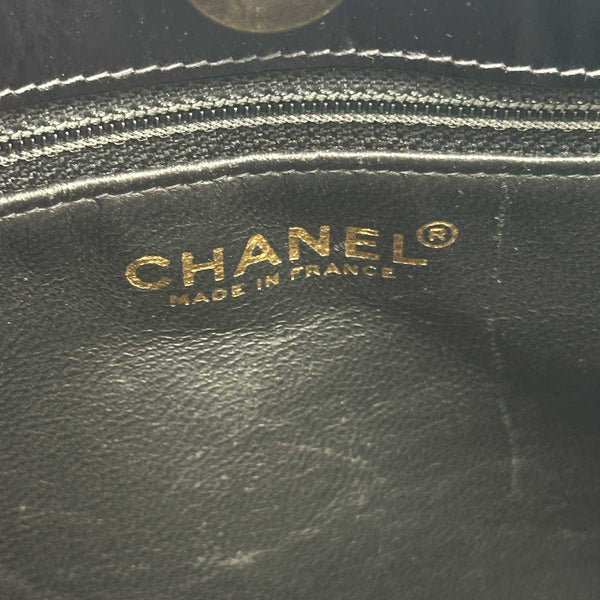 Chanel Patent Leather Tote with Shoulder Strap - Black Leather