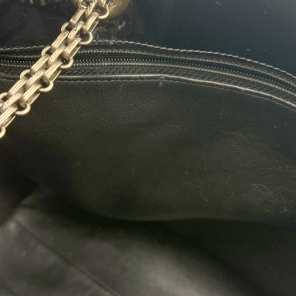 Chanel Patent Leather Tote with Shoulder Strap - Black Leather