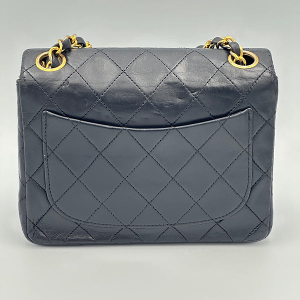 Chanel Quilted Mini Sqaure Flap Bag - Black