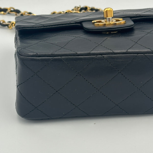 Chanel Quilted Mini Sqaure Flap Bag - Black