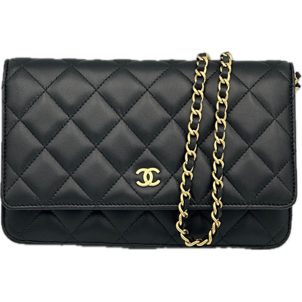 Chanel Wallet on Chain, Quilted Lambskin - Black