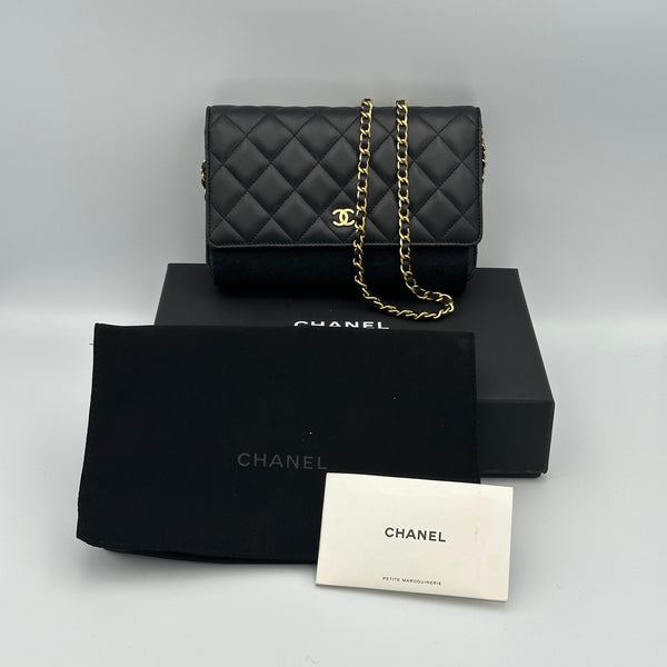 Chanel Wallet on Chain, Quilted Lambskin - Black
