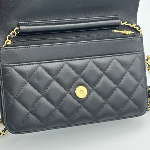 Chanel Wallet on Chain, Quilted Lambskin - Black