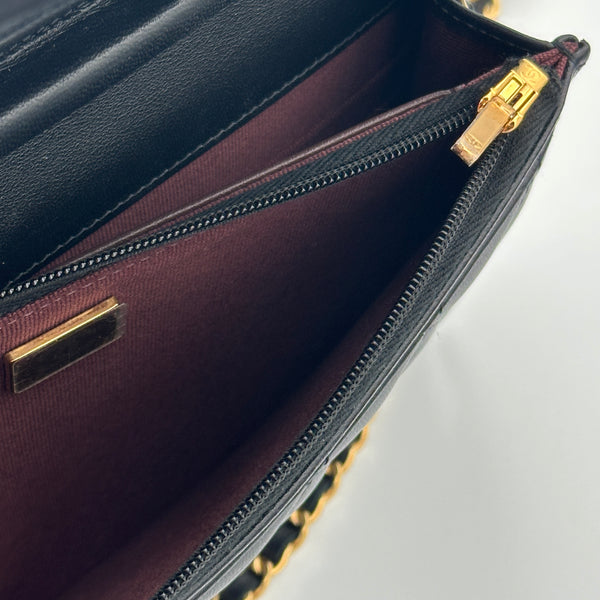 Chanel Wallet on Chain, Quilted Lambskin - Black