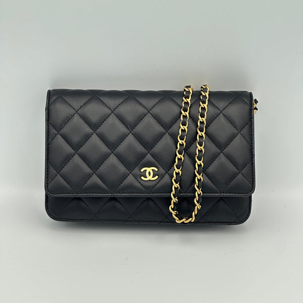 Chanel Wallet on Chain, Quilted Lambskin - Black