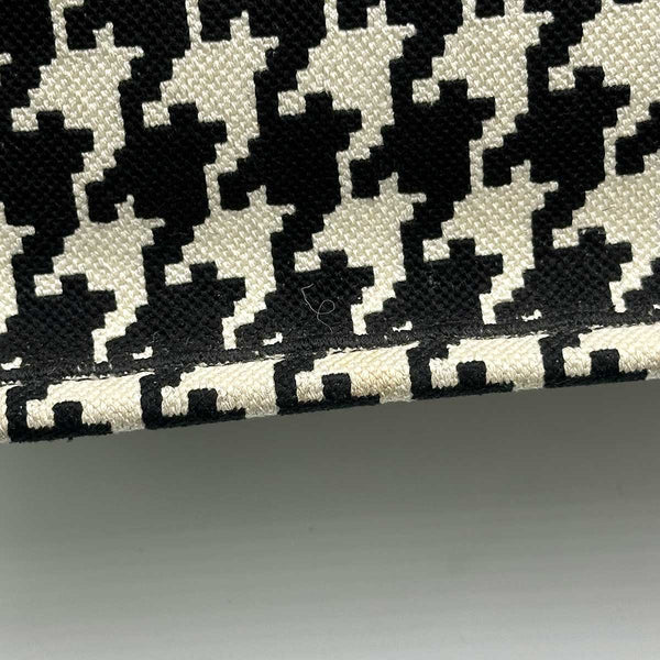 Christian Dior Medium Houndstooth Tote Bag - Black/White