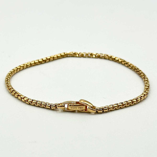 David Yurman 18k Yellow Gold Bracelet 2.4mm Medium