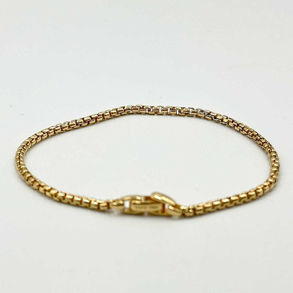 David Yurman 18k Yellow Gold Bracelet 2.4mm Medium