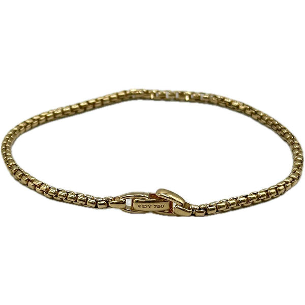 David Yurman 18k Yellow Gold Bracelet 2.4mm Medium