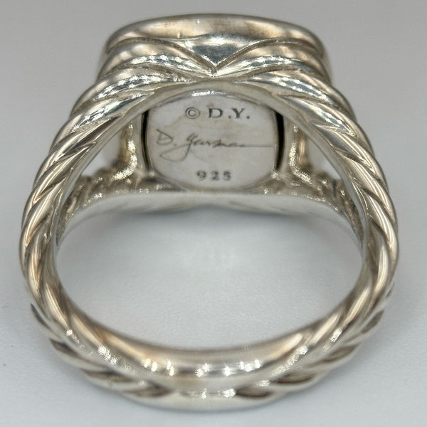 David Yurman Albion Pave Diamond Ring - Sterling Silver - Split Shank - 15mm
