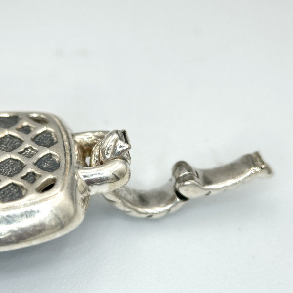 David Yurman Albion Pendant - Sterling Silver with Black Onyx and Diamonds