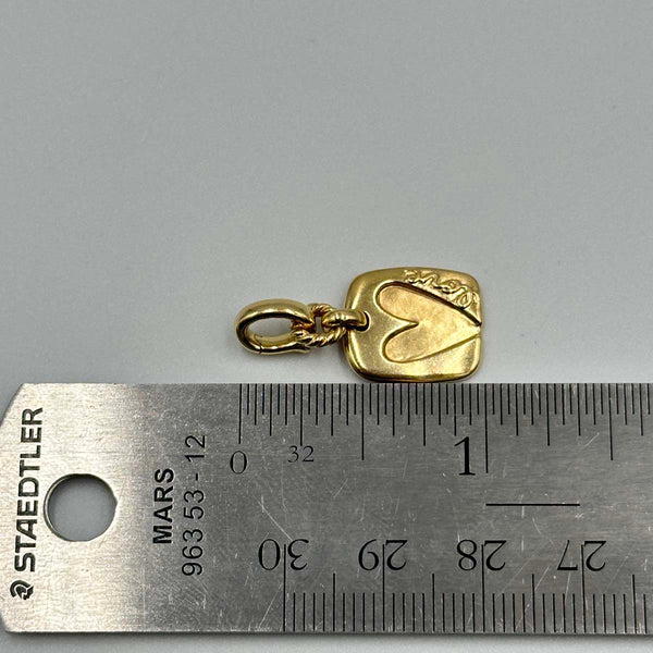 David Yurman SY Heart Amulet in 18k Yellow Gold