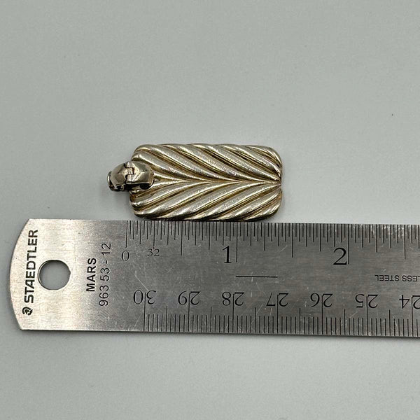 David Yurman Sterling Silver Chevron Dog Tag