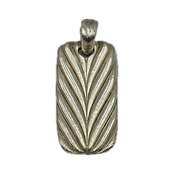 David Yurman Sterling Silver Chevron Dog Tag