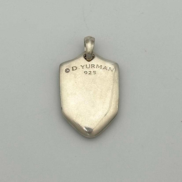 David Yurman Sterling Silver Chevron Dog Tag, Shield Shape