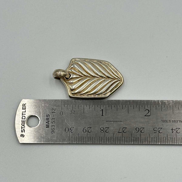 David Yurman Sterling Silver Chevron Dog Tag, Shield Shape