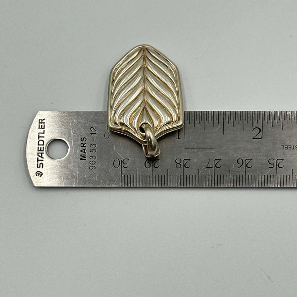 David Yurman Sterling Silver Chevron Dog Tag, Shield Shape