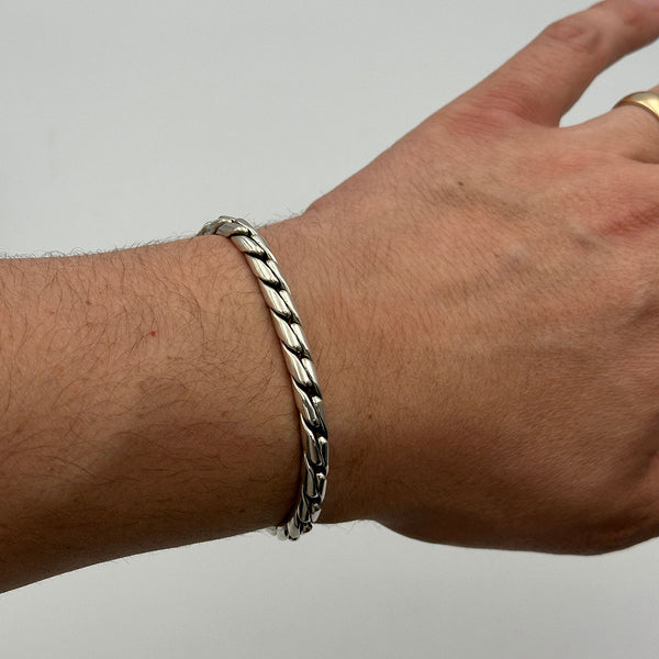 David Yurman Sterling Silver Cobra Bracelet 6mm