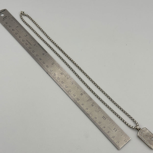 David Yurman Sterling Silver Dog Tag Pendant