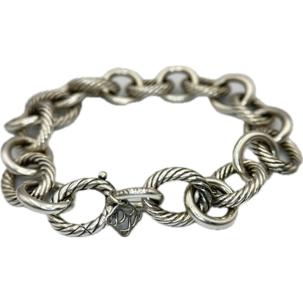 David Yurman Sterling Silver Oval Link Chain Bracelet - 12mm