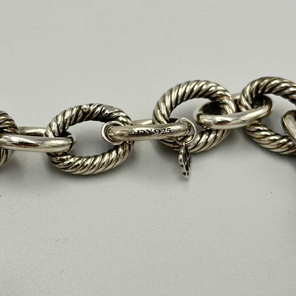 David Yurman XL Graduated Cable Link Necklace, Two-toned