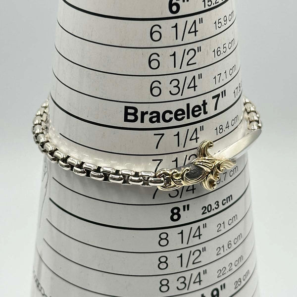 David Yurman Waves Dagger Bracelet Sterling Silver with 18K Yellow Gold, 5mm