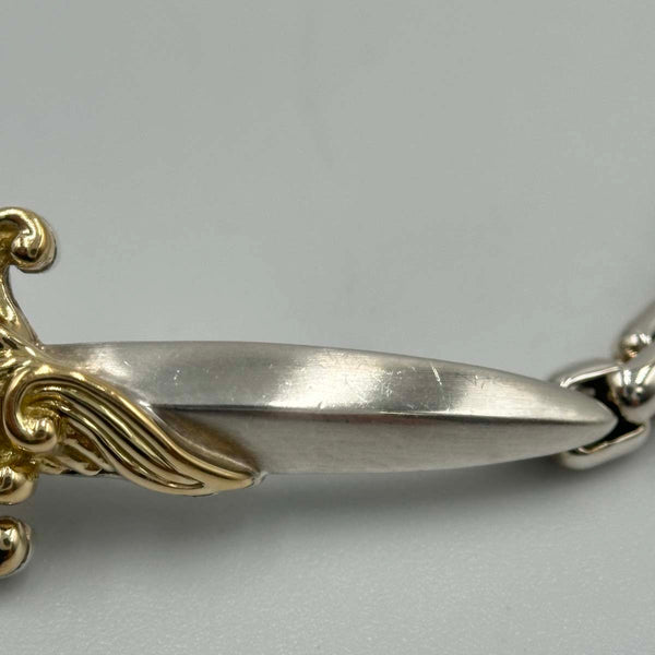 David Yurman Waves Dagger Bracelet Sterling Silver with 18K Yellow Gold, 5mm
