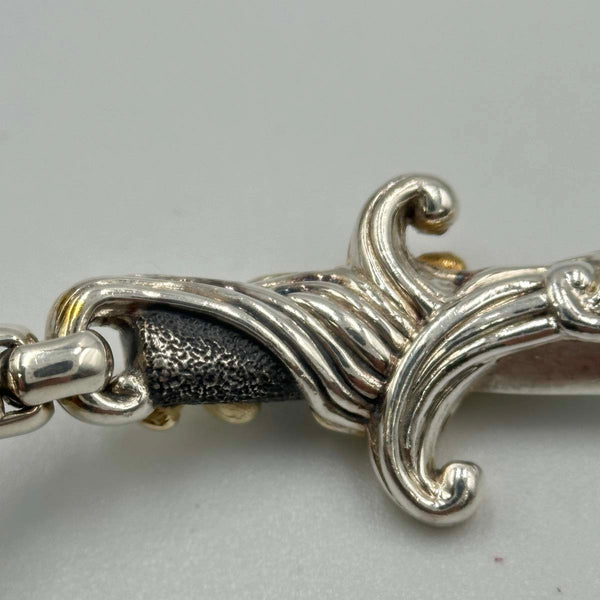 David Yurman Waves Dagger Bracelet Sterling Silver with 18K Yellow Gold, 5mm