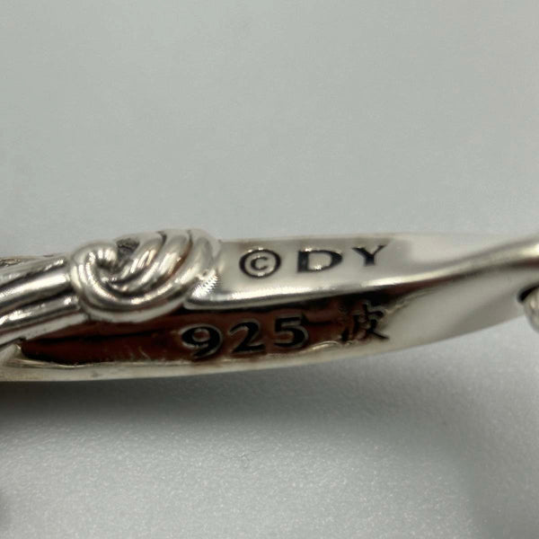 David Yurman Waves Dagger Bracelet Sterling Silver with Black Diamonds, 5mm