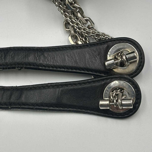 Dior Cannage Shoulder Bag - Drawstring Tote - Black Leather